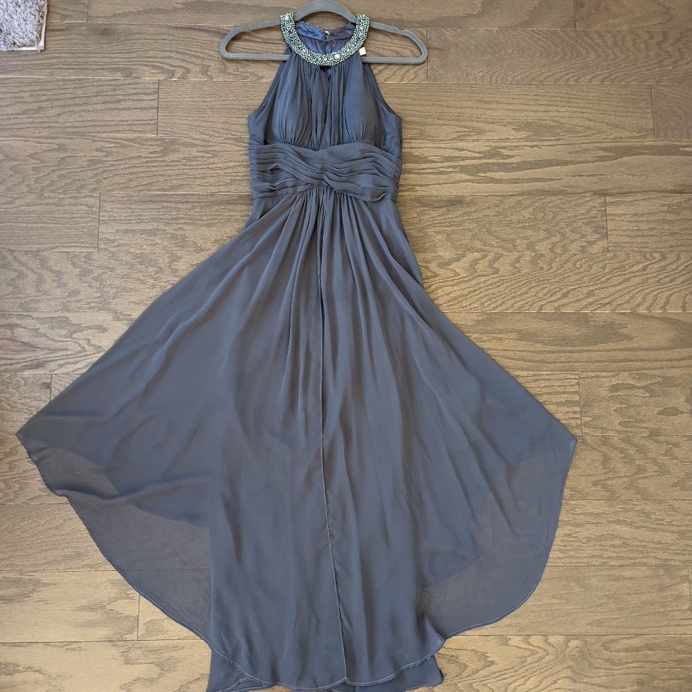 Blue/ Gray Bridesmaid Formal Dress